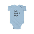 STGC Infant Bodysuit — "God, Bottle &" Cute Baby Onesie