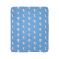 STGC England Crest Fleece Sherpa Blanket — Soft Sky Blue Throw for Fans & Home Comfort